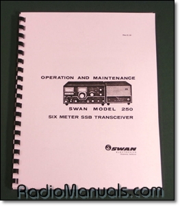 Swan 250 Instruction Manual with 11" X 24" Foldout schematic
